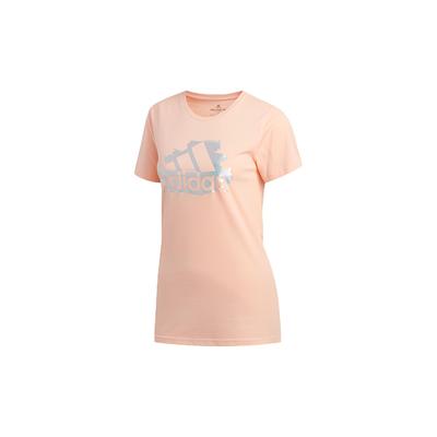Training Round Neck Short Sleeve T-Shirt Women Tops Pink ED8145
