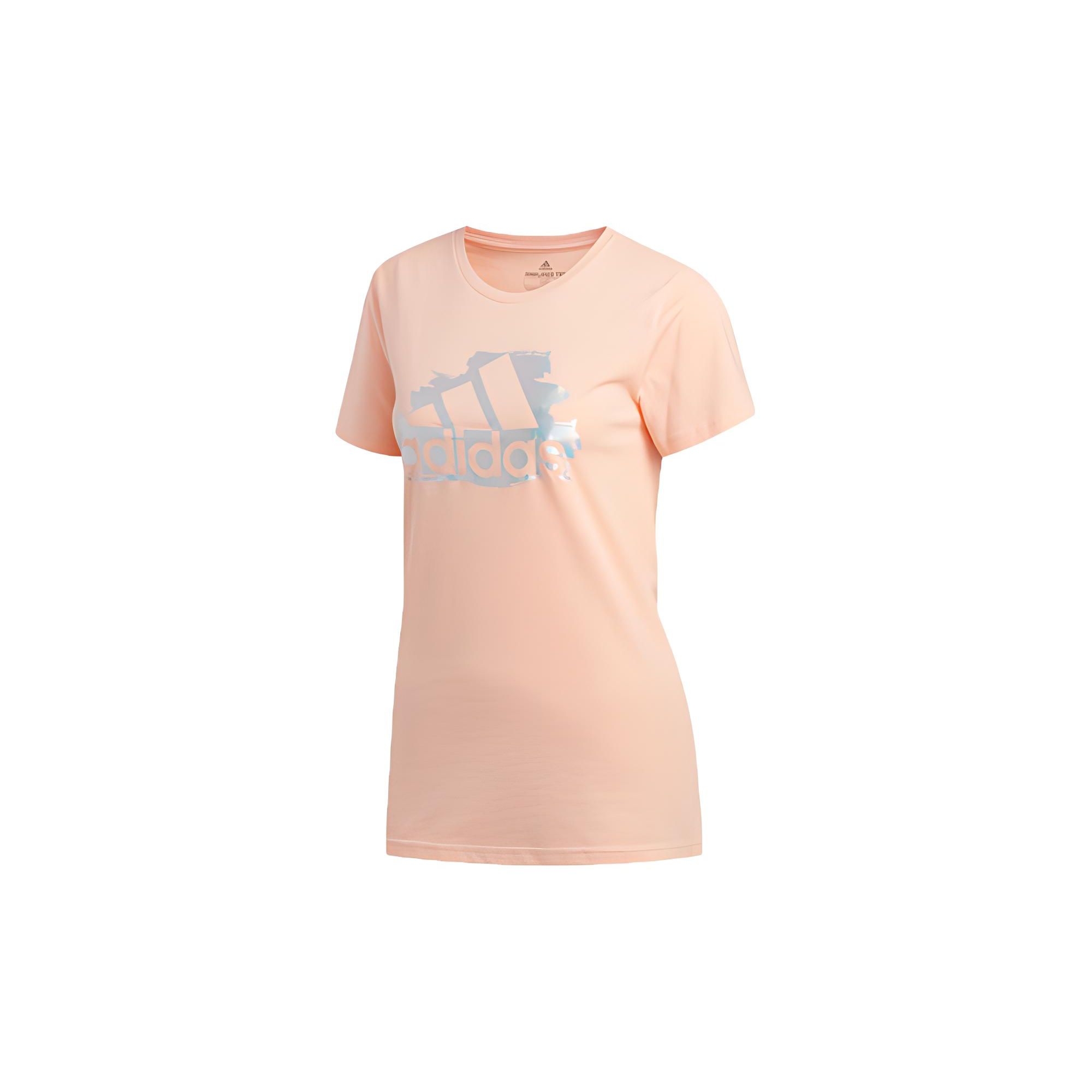 

Женская футболка Adidas Training с круглым вырезом и коротким рукавом, розовая ED8145 S