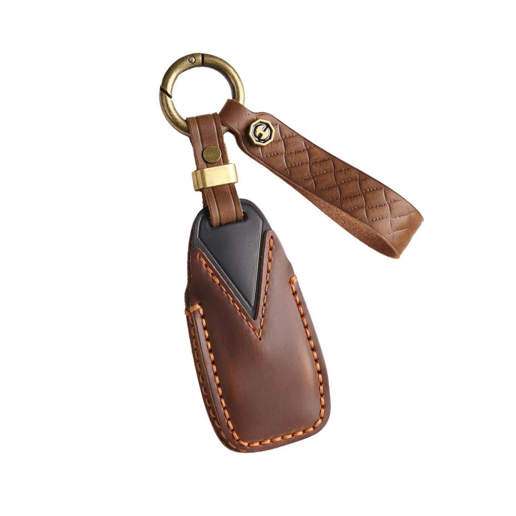 Husa de Chei Auto din Piele Naturală Lucrată Manual pentru Chei Mercedes-Benz, Unisex