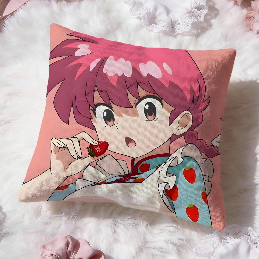 cute anime Ranma Cushion Cover Premium Comfort Reversible Pillow Cove -Two in One Design for Any Room & Car Interior