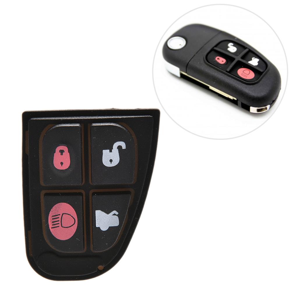 For Jaguar X S XJ XK TYPE Remote Key FOB 4 Button Rubber Pad Replacement