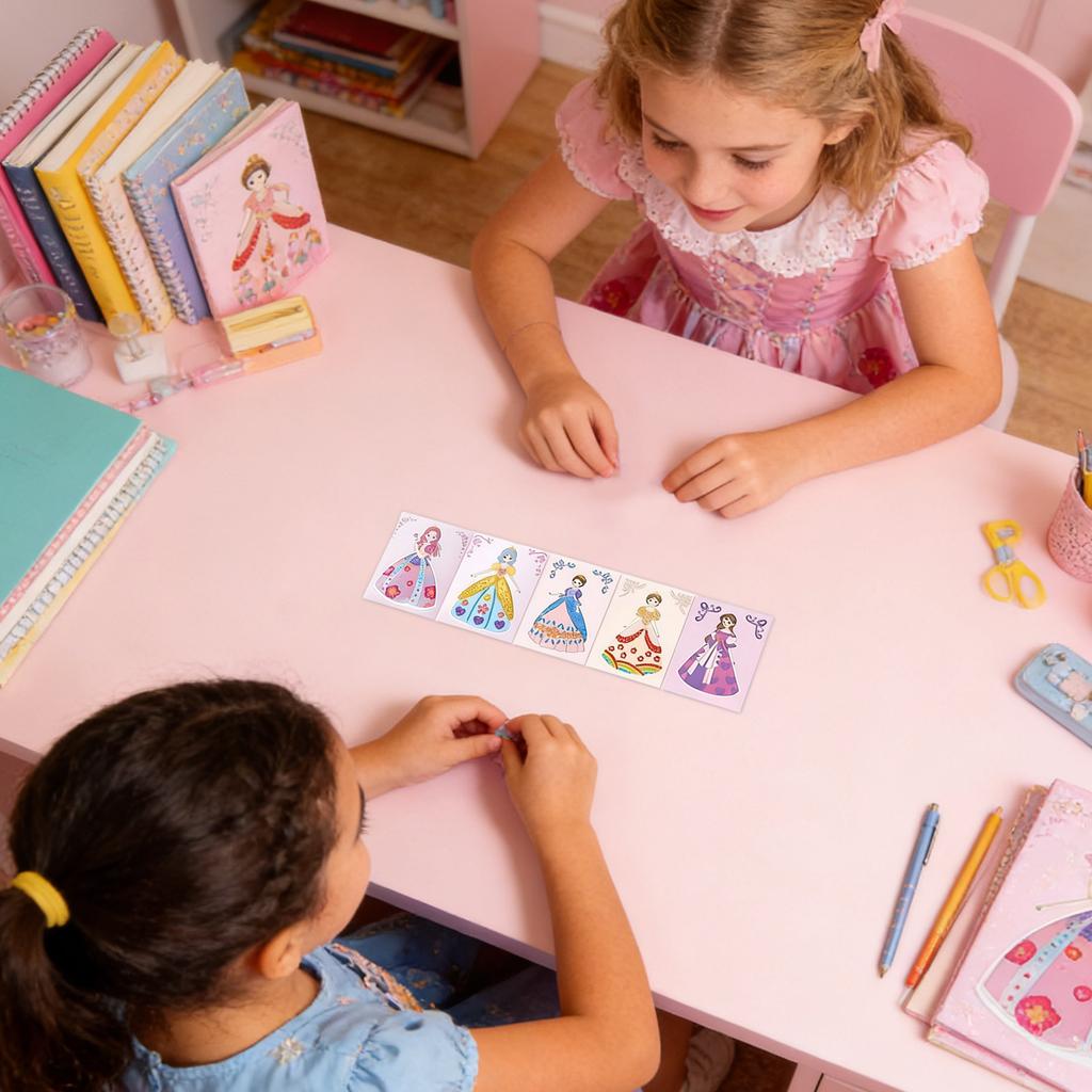 New Special Painting   Princess Book Makeup Craft Kits Foil Art Books Set Play Paper  DIY Paper Makeup Activity Art Craft Kits For Girls