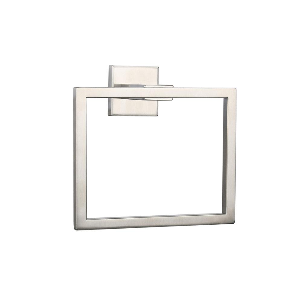 Nickel 304 Stainless Steel Bathroom Towel Ring Square Bathroom Hanging Ring Wall-mounted Towel Hanger Bathroom Accessories