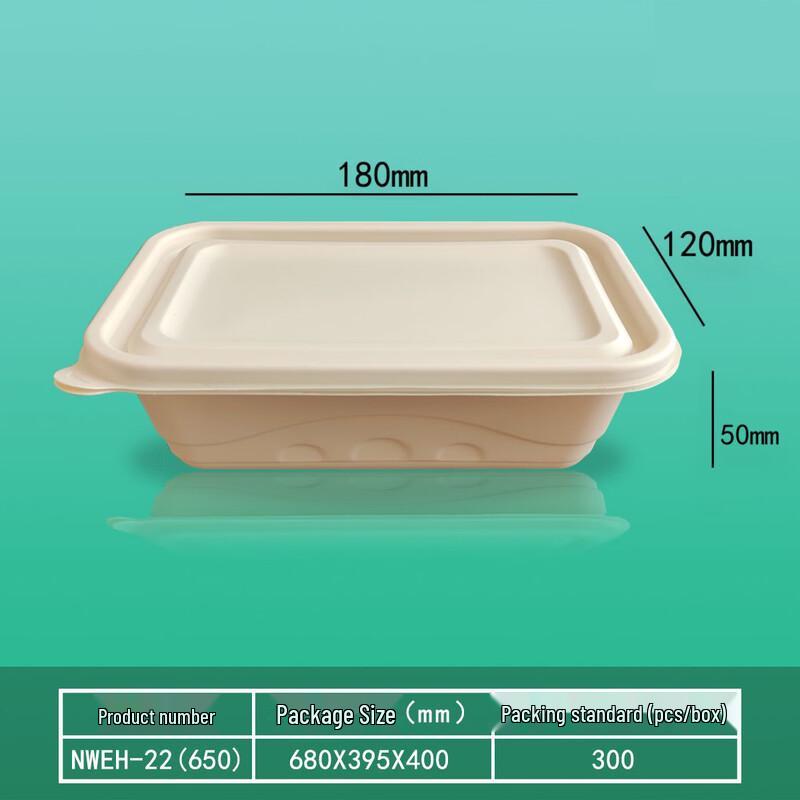 

Corn Starch Disposable Takeout Food Container with Lid