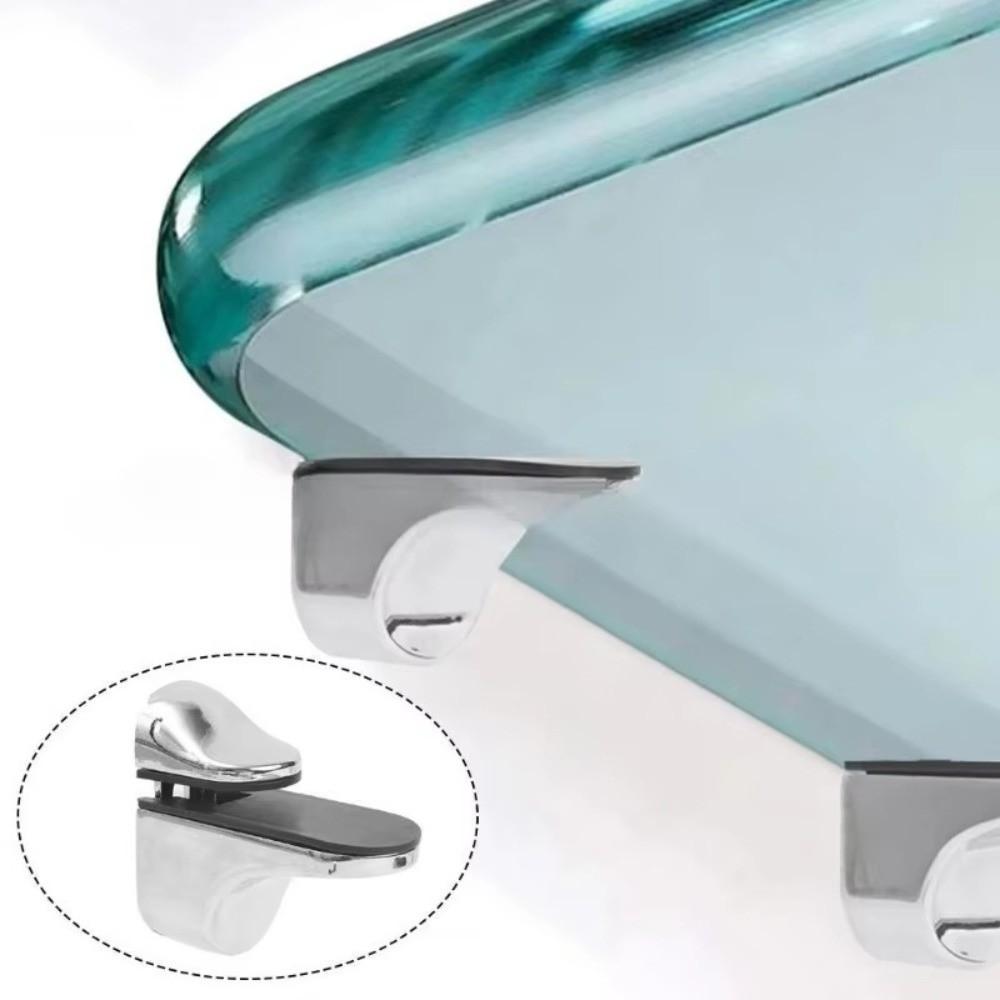Justerbar avdelarhållare Zinklegering Glas hyllfästen DIY-installation