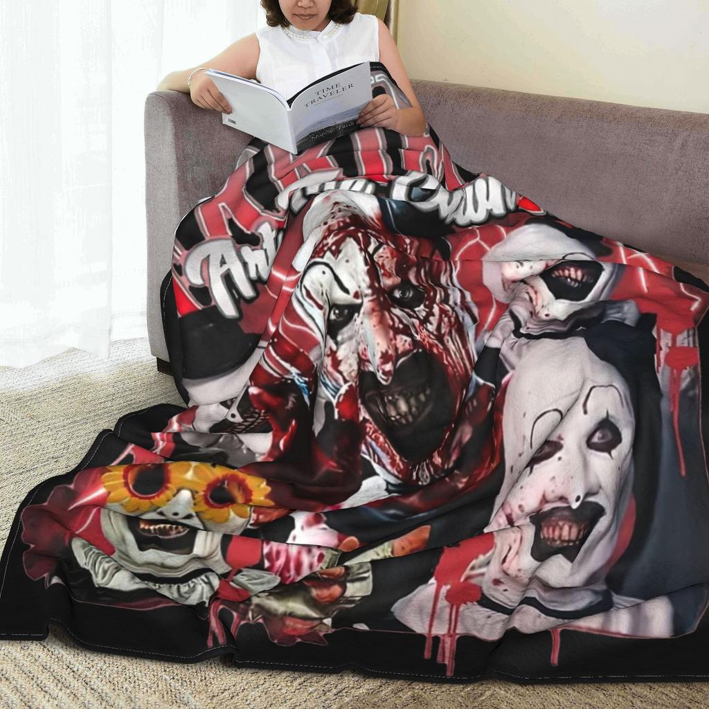 Terrifier Art The Clown Bootleg Gift Blanket For Men Women Cozy Fluffy  Throw Blankets for Living Room 50x60 Inches Multi-size