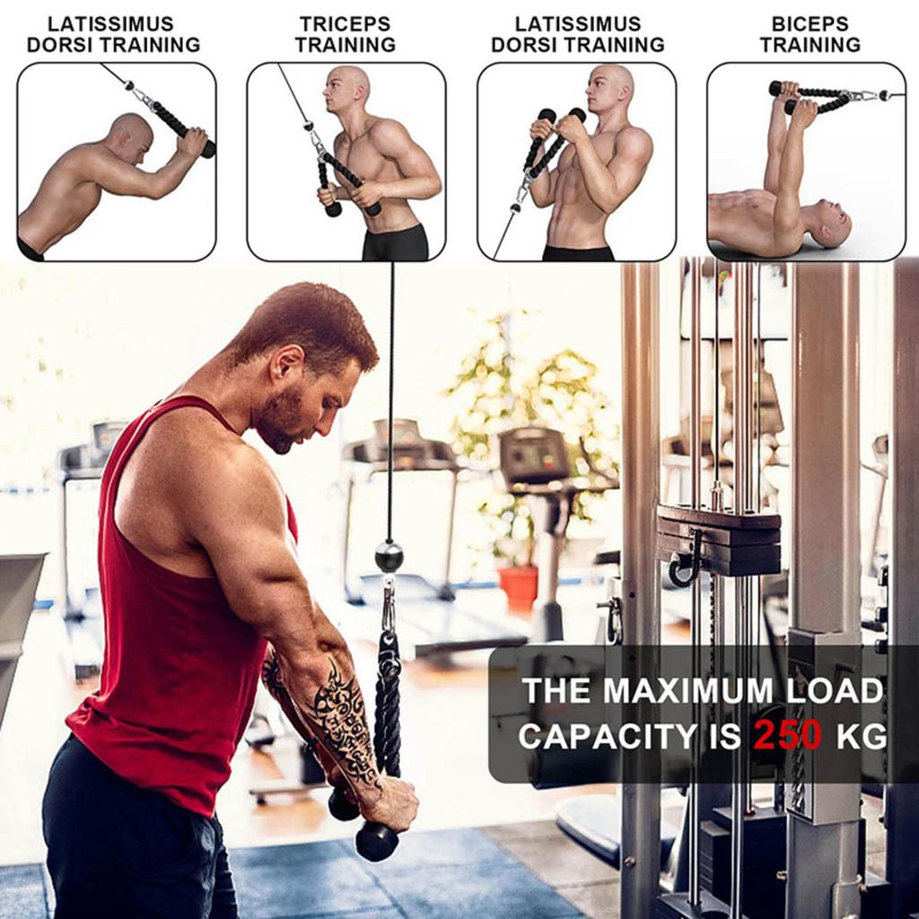 Gym Wire Rope Fitness Cable Pulley Machine System Heavy Duty Steel Rope for Home GymPulldown Lift Load Workout