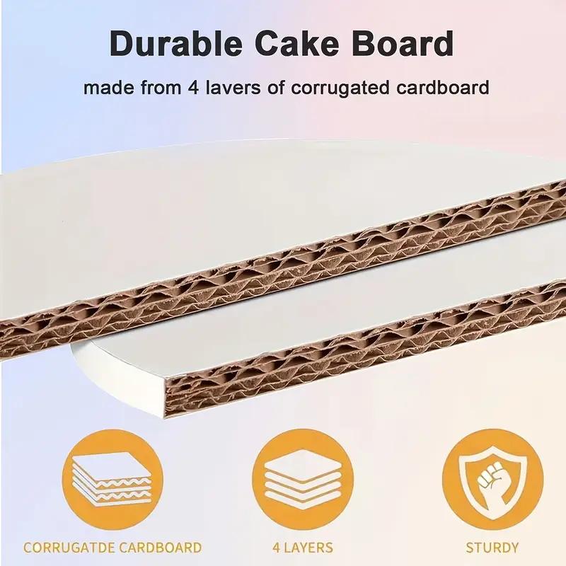 10Pcs 10inch Cake Drum Board Round Base for Wedding Birthday Party Christmas Cake Display Decoration Supplies DIY Baking Tools