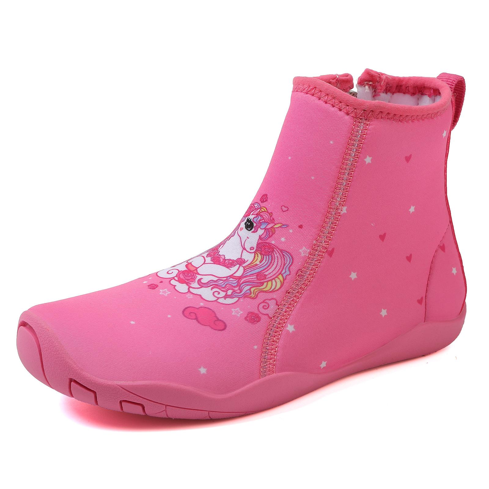 

New children s high-top cartoon creek shoes wading snorkeling beach yoga shoes platform water shoes casual shoes 34 рожевий червоний колір