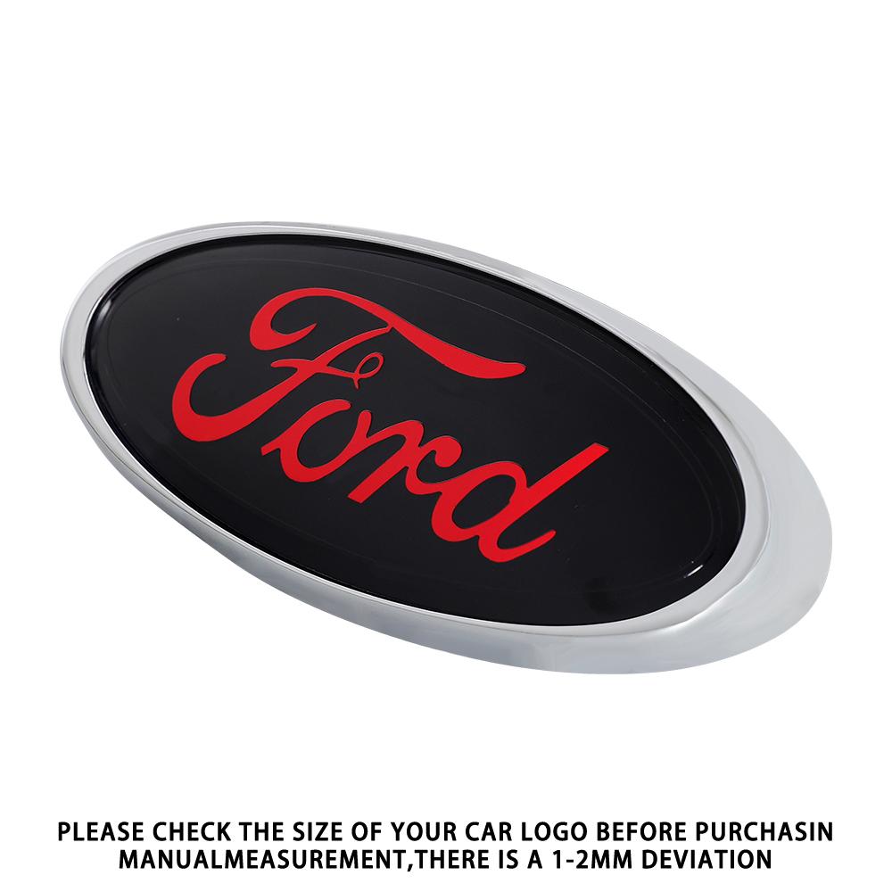 QVHI3 Car Front Hood Grille Emblem Bagde Sticker Cover Accessories Auto Styling For Ford Focus Kuga Mondeo SMax Fiesta Ranger Mustang