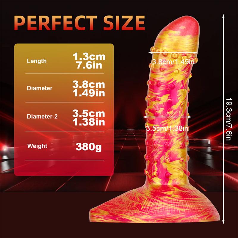 Female Soft Dildo Masturbator Oversized Alien Mixed Color Simulation Dildo Adult Supplies