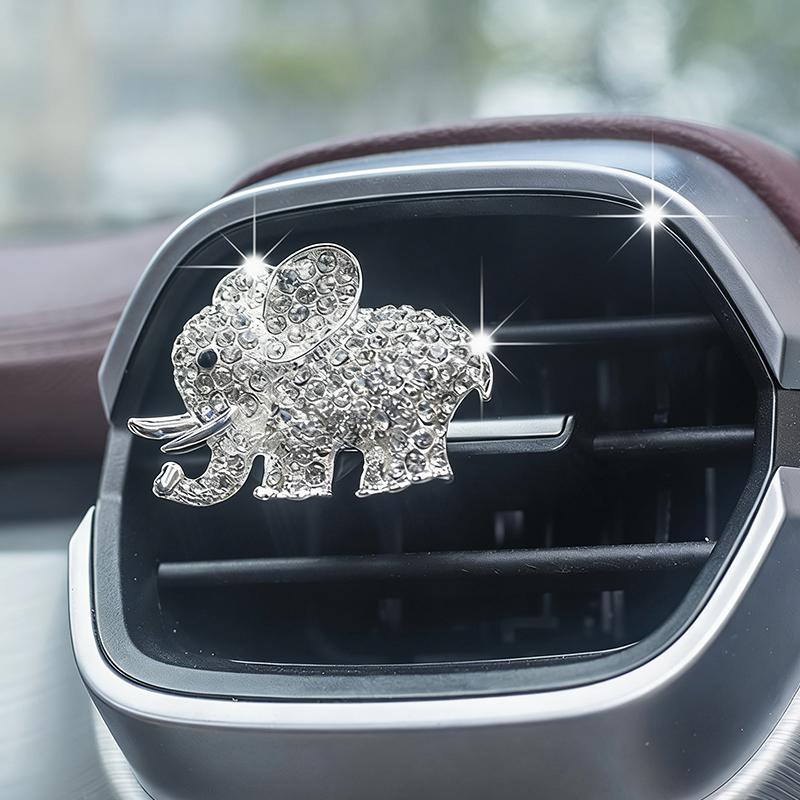 Cute Elephant Car Air Freshener Vent Clip For Air Conditioning Vents And Interior Decoration