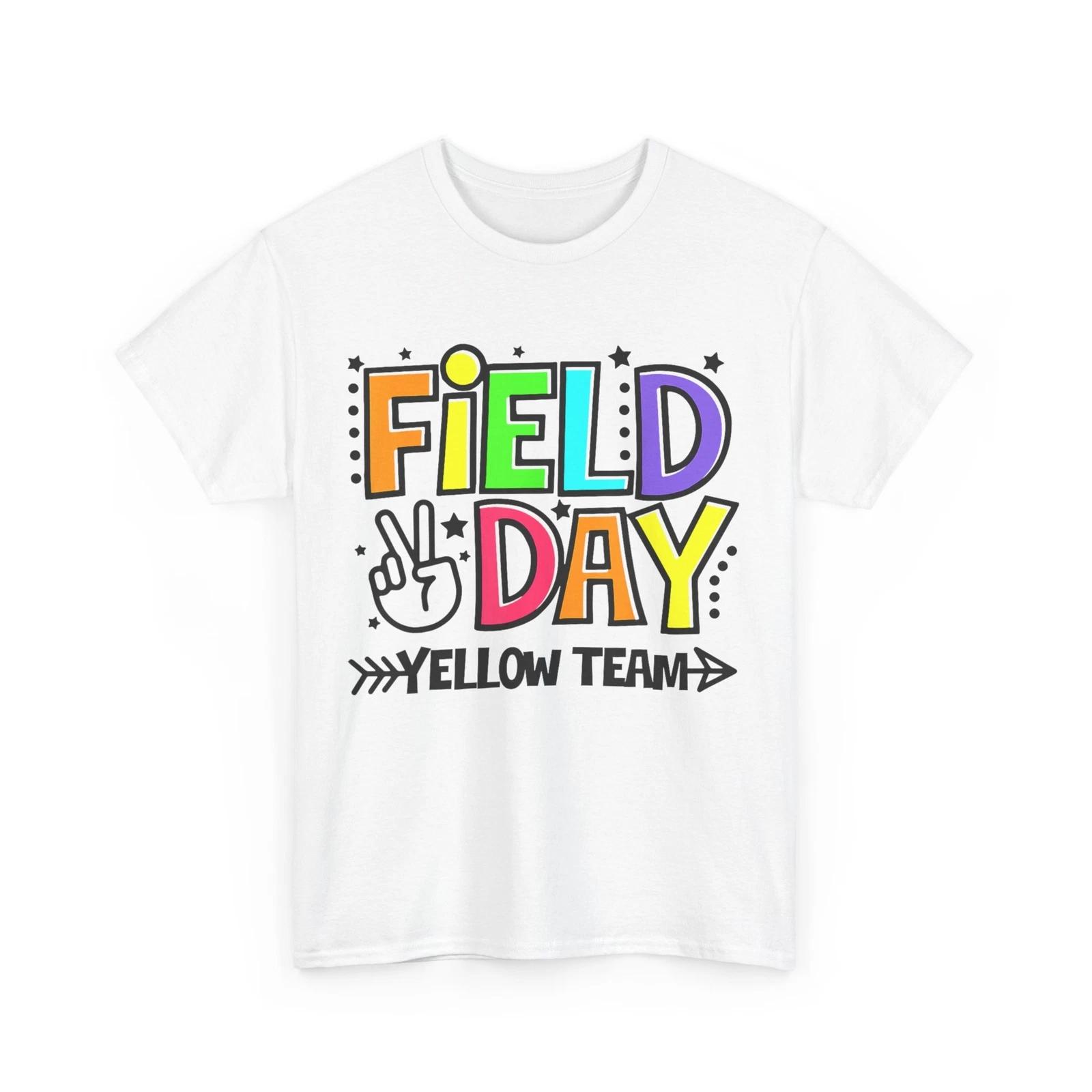 Field Day Shirt, Field Day Yellow Team Teachers Students Kids Cute T-Shirt S