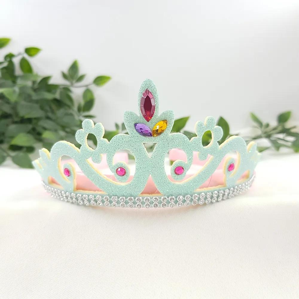Bead Tiara Elsa Crown Frozen Hairband 3 Colors