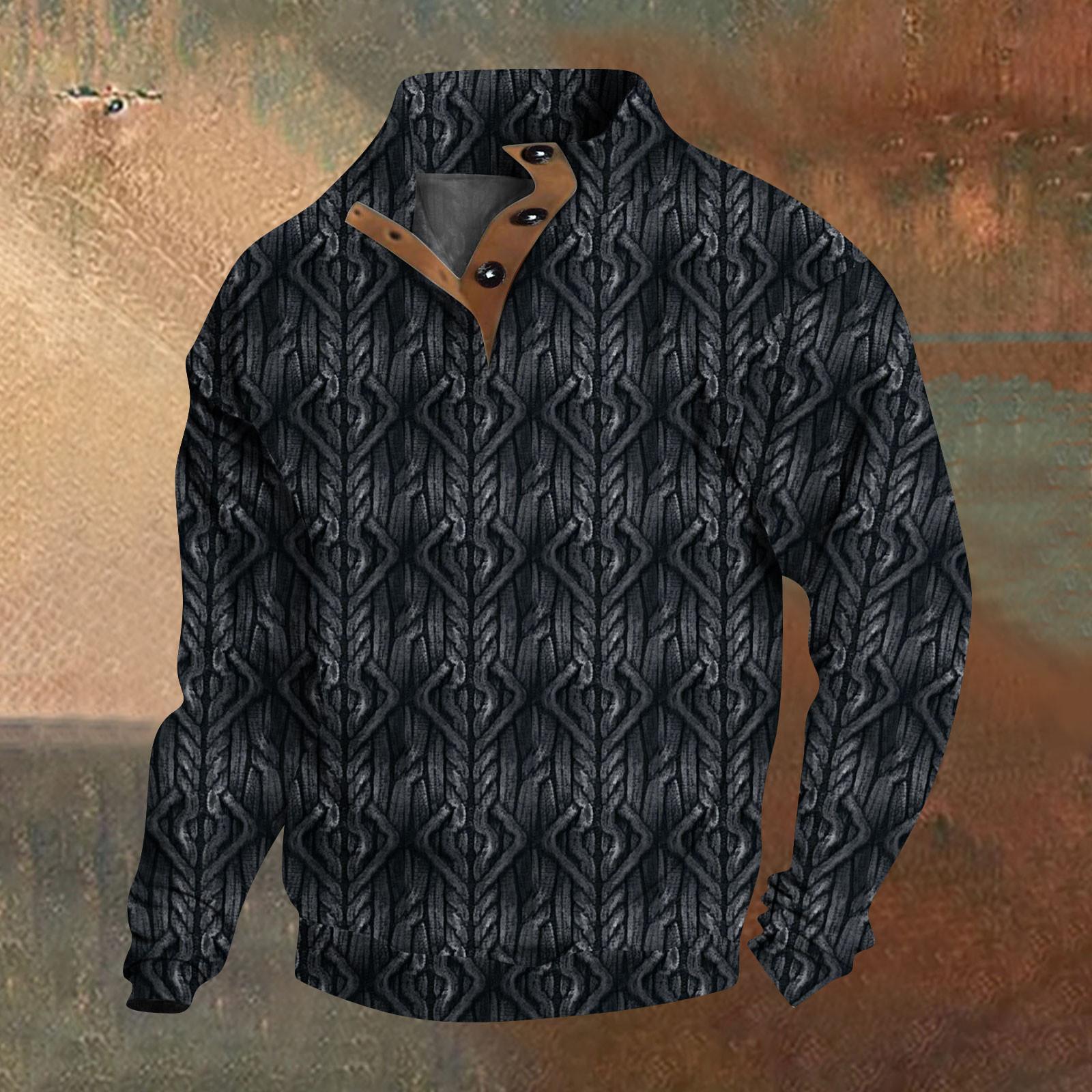 Весенняя и мужская толстовка с воротником-стойкой — это повседневные свитера для активного отдыха, топы L чёрный