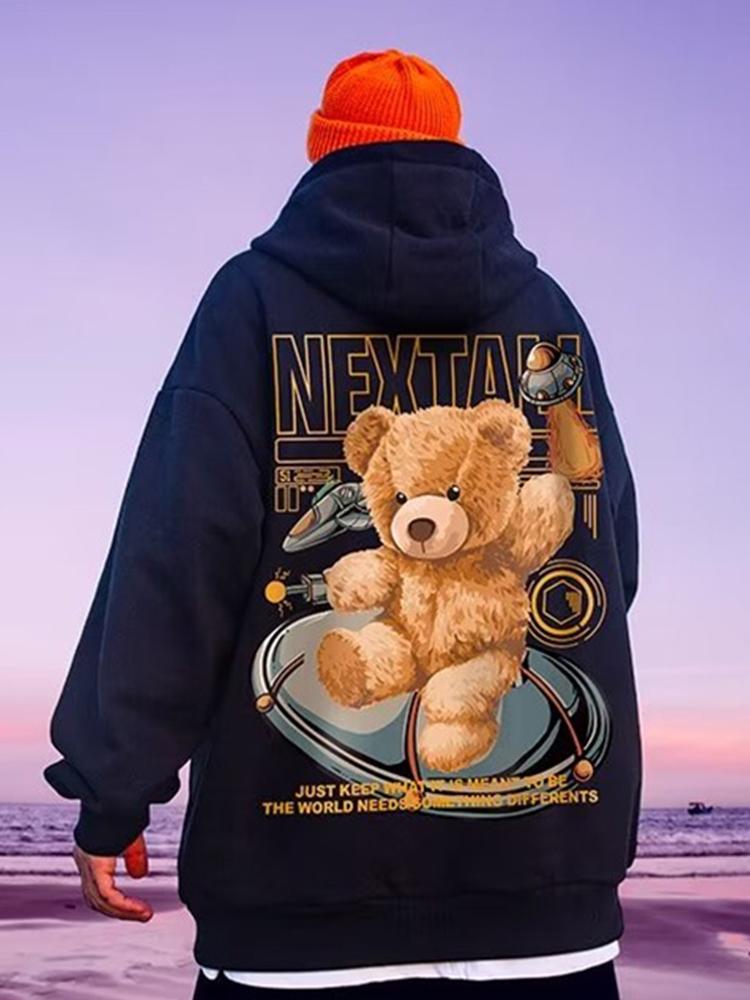 

Autumn Men Hip Hop Bear Graphic Hoodie 2025 Cartoon Casual Oversized Hoodies Streetwear Fashion Sweatshirts Japanese y2k Clothes 3XL