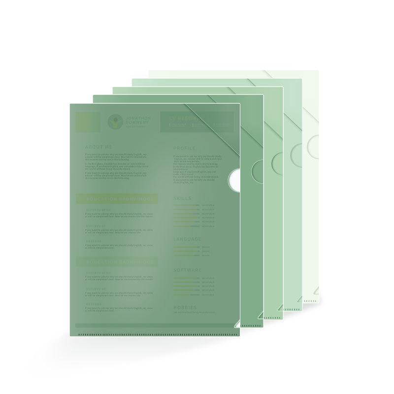 Waterproof A4 L-Shaped Folder: Simple Corner Clip, PP Material, Portable File Storage