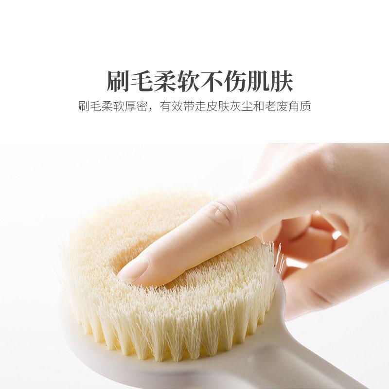 Long Handle Bath Brush With Soft Bristles Back Scrubbing Shower Exfoliation Tool Universal Body Cleanser