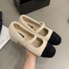 Loafers Fur Shoes Woman Comfortable And Elegant Modis Female Footwear Casual Sneaker On Heels 2025 Dress New Winter Mary Janes