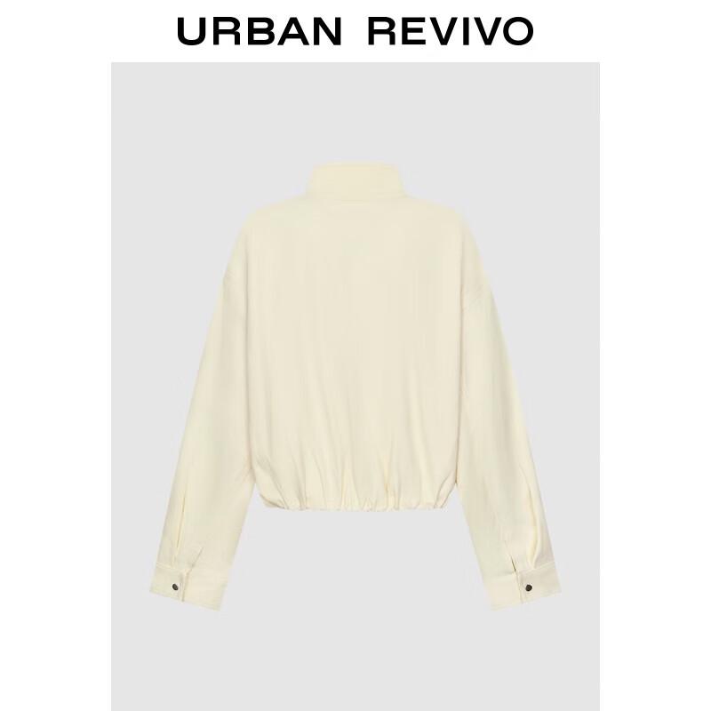 

UR Women s Autumn Stand-Up Collar Pleated Loose Jacket S (XS-S)