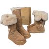 Wool version~ thick-soled snow boots women's winter new velvet thickened non-slip warm high knight boots Northeast cotton boots