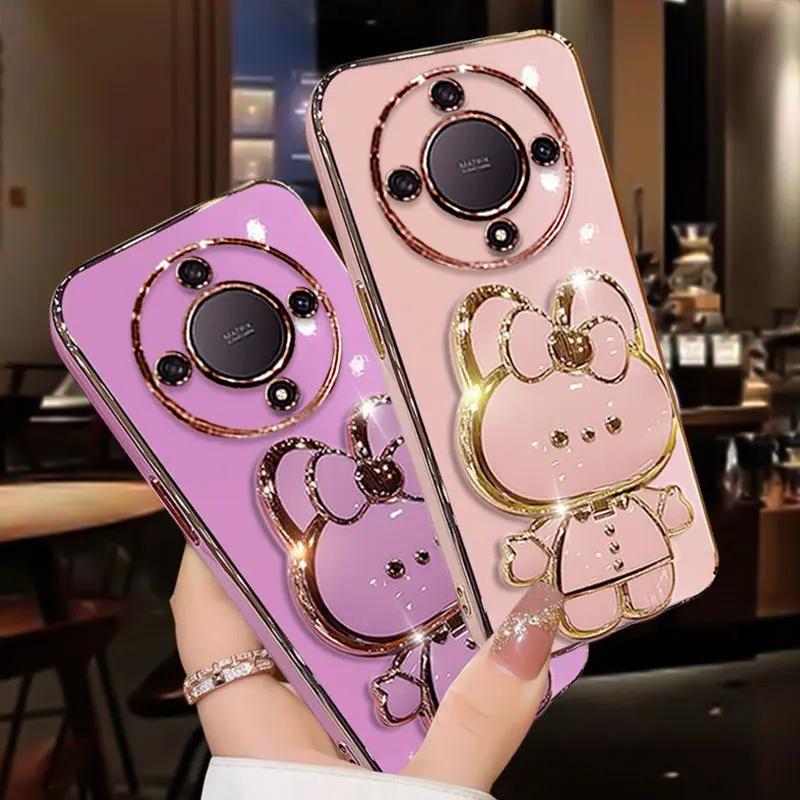 5Lite 6Lite Mirror Holder Case Bracelet Phone Case for Honor Magci 5 6 4 Lite pro 5G Shockproof Fashion Cover Magic5lite Lanyard
