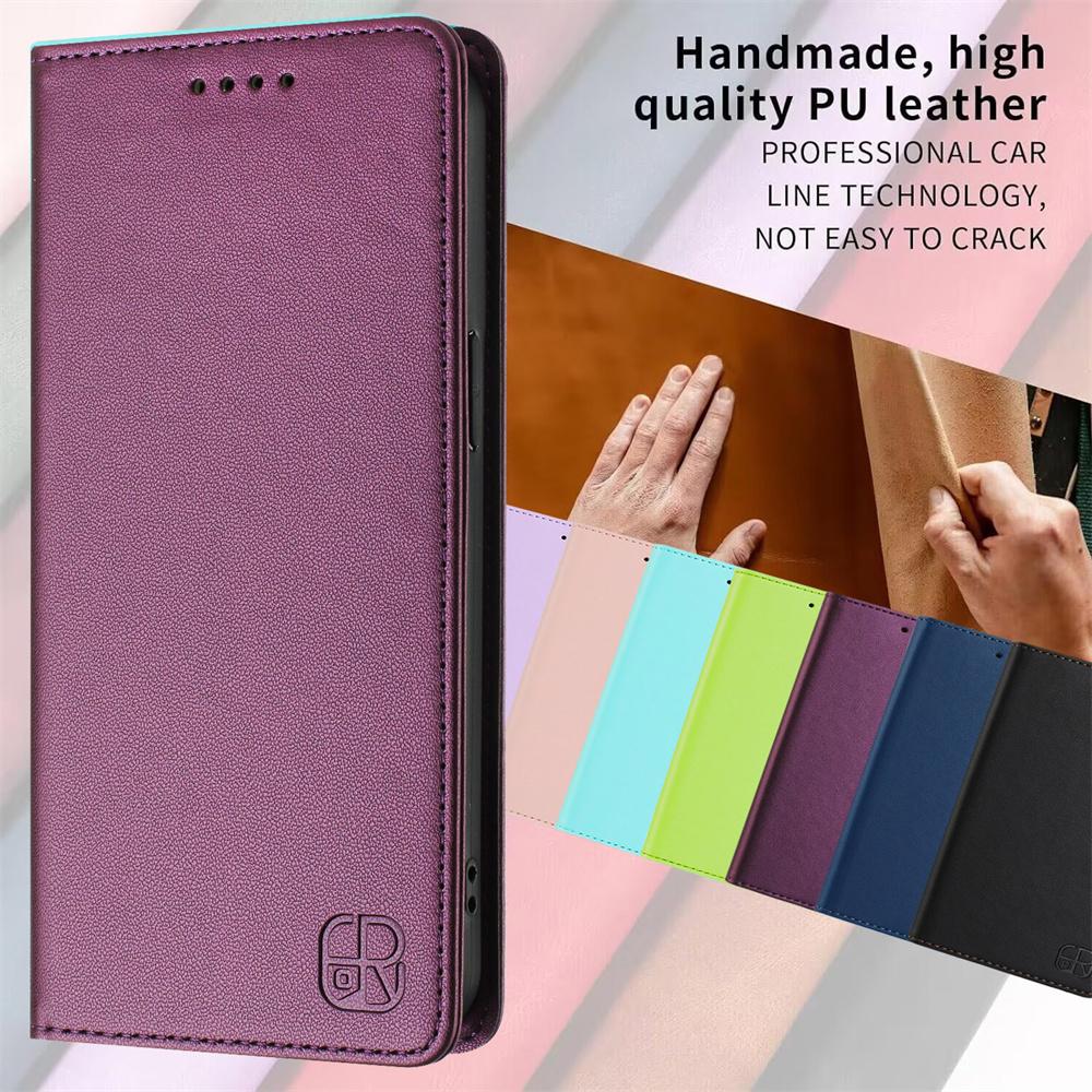 For Motorola G57 G57 Power G67 G67 Power G77 G86 G86 Power G56 G06 G06 Power Leather Wallet Flip Case Magnetic Shockproof Cover