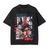 Dragon Ball Anime T-shirt Hip Hop Washed T-shirt Retro Men's and Women's Street Clothing Printed Funny