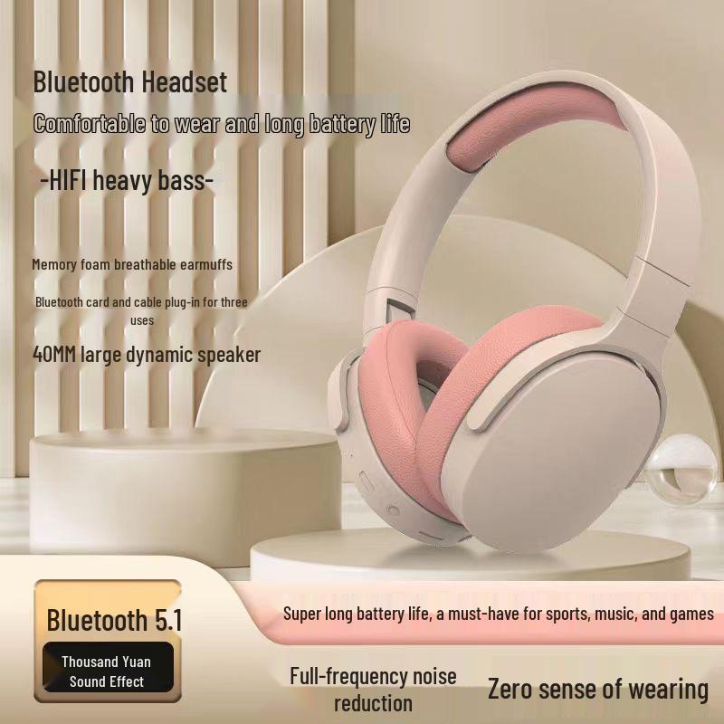 P2961 Over-Ear Bluetooth-hodetelefoner: Trådløs, Komfortabel, Tung Bass, Lang Batteritid