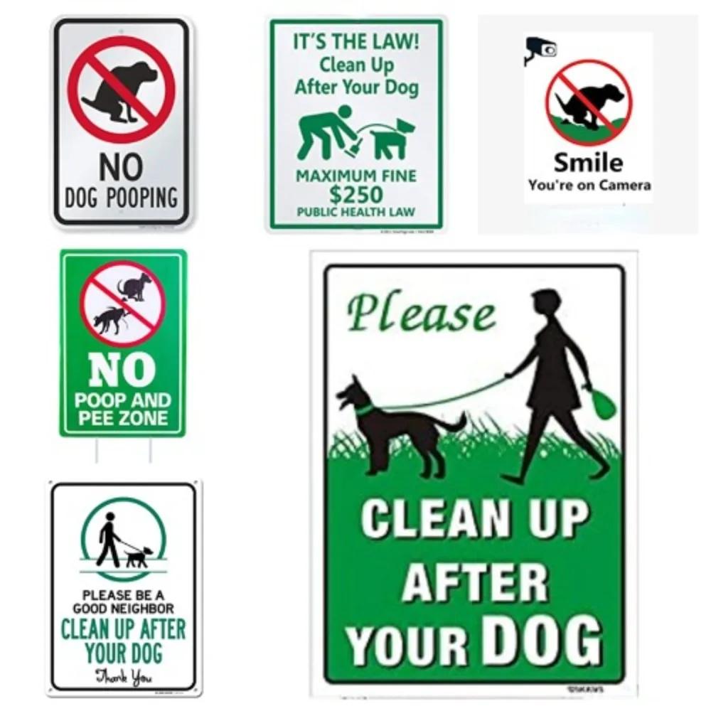 Cartello "Si prega di essere rispettosi" Cartello "Vietato sporcare o urinare per cani" per GiardinoSolo latta senza accessori