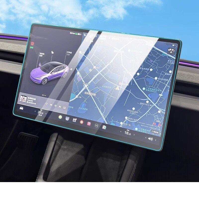 For Tesla Model YL 2025-2027 Central Console Tempered Glass Film Screen Glass Protective Film Automobile Modification Supplies