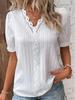 Summer 2023 Women's Fashion Hollow Short-Sleeved Shirt