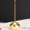 Gourd Shape Incense Stick Holder Copper Censer Bracket Household Accessory for Temple Living Room Office Decoration