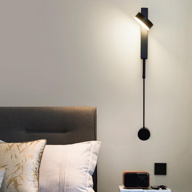 Led Wall Lamp Dimming Decor For Home Bedroom Surface Mounted Sofa Background Living Room Lightin Bedside Hotel Sconce Wall Light