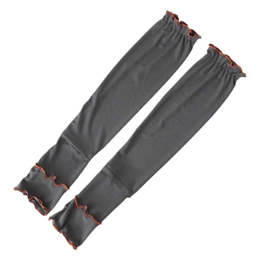 Ruffles Sunscreen Arm Sleeves Solid Color Cycling Arm Cover Breathable Ice Silk Arm Sleeves  Ladies