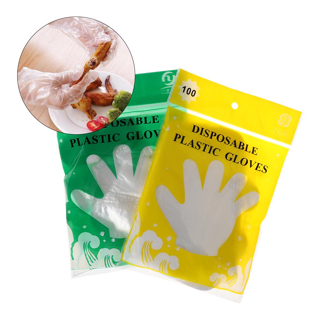 Polyethylene Kitchen Vegetable Fruit Catering Disposable Gloves Plastic Clear Avoid Direct Touch