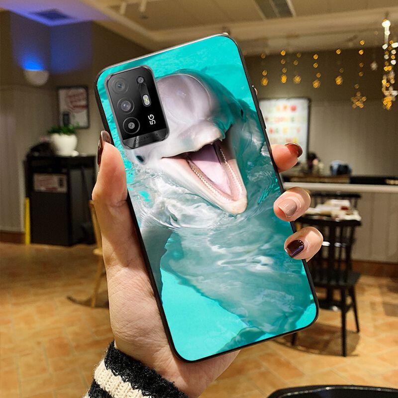 Funda Dance Of Dolphin Phone Cover For OPPO A74 A94 5G A3S A5 A5S A9 A12 A15 A15S A52 A53 A53S A72 A73 2020 A91 5G Cases Coque