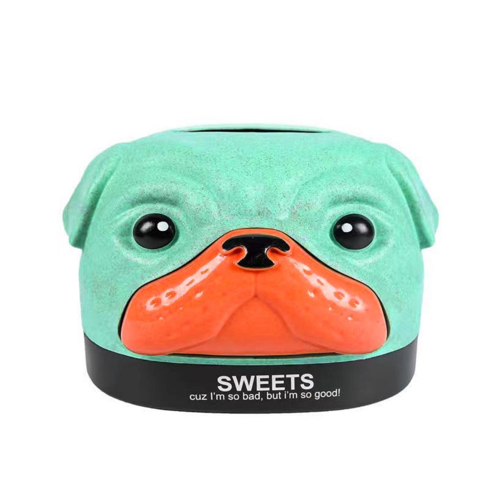 

Cute Dog Tissue Box Unique Napkin Storage Box Creative Cartoon Roll Paper Box Coffee Table зелёный