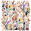 35-50pcs Cartoon Rabbit Stickers Kawaii Easter Bunny Graffiti Diy Laptop Decals Decoration Stiker Reward Stationery