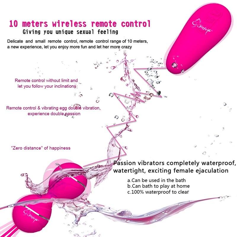 Kegel-Ball mit Fernbedienung und 7 Geschwindigkeiten, Vaginal-Enge-Übung, vibrierende Eier, Geisha-Ball, Ben-Wa-Bälle, Doppelvibrator, Sexspielzeug für Frauen