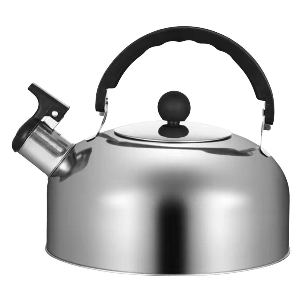 3L Stainless Steel Whistling Tea Kettle Water Boiler Heat-Resistant Flat Bottom Teapot Multi-Function Camping Pot for All Stoves