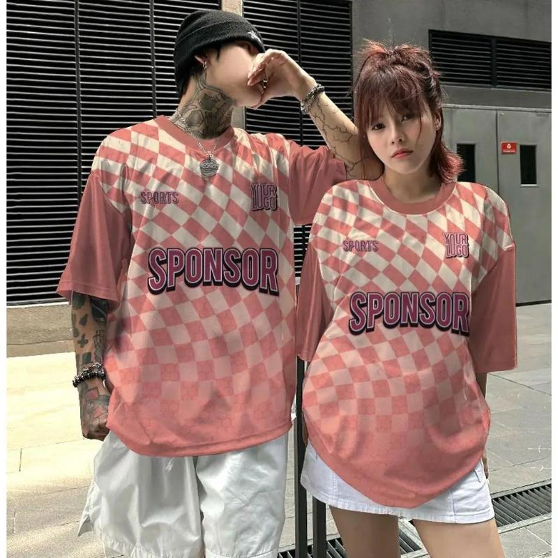 Women's Color Broken Pen Printed T-Shirt Fashion Casual Round Neck Top Suitable For Spring And Summer Ladies Street Clothes