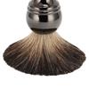 Men Shaving Brush Travel Portable Stainless Steel Handle Shaving Brush (Gun Color)