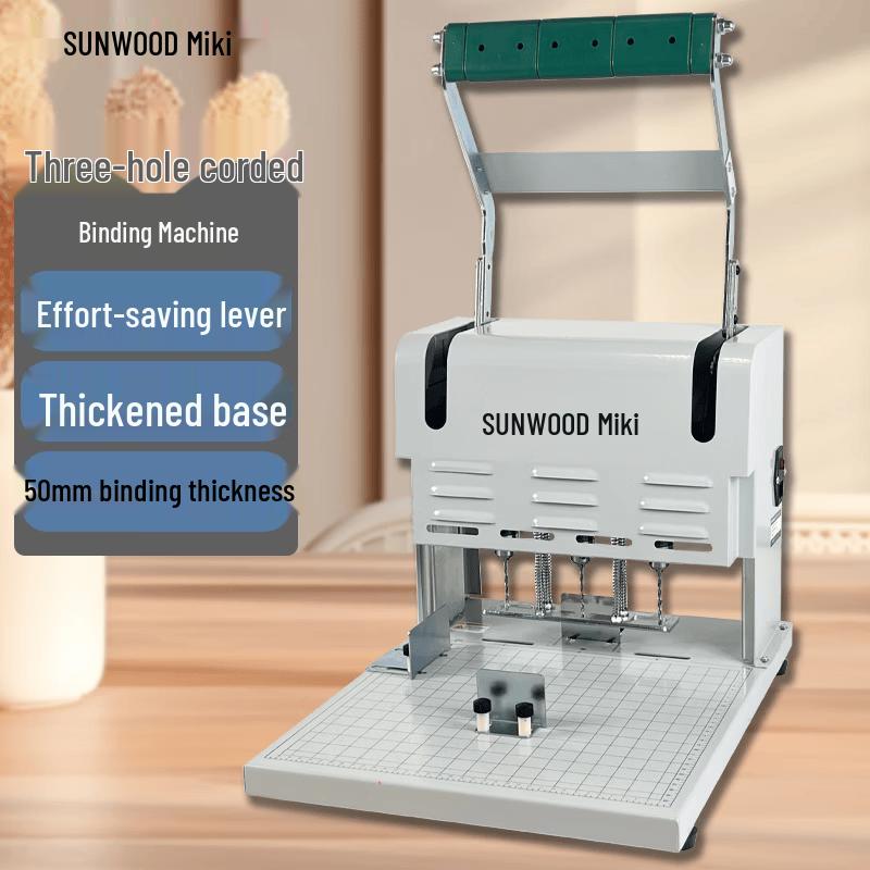 SUNWOOD SZ9003 Manual 3-Hole Thread Binding Machine CN plug (adapter included)