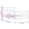 VidaXL Cadre de lit sans matelas avec tête de lit pied de lit 80x200cm, lit simple, meuble de chambre à coucher, lit 4017160