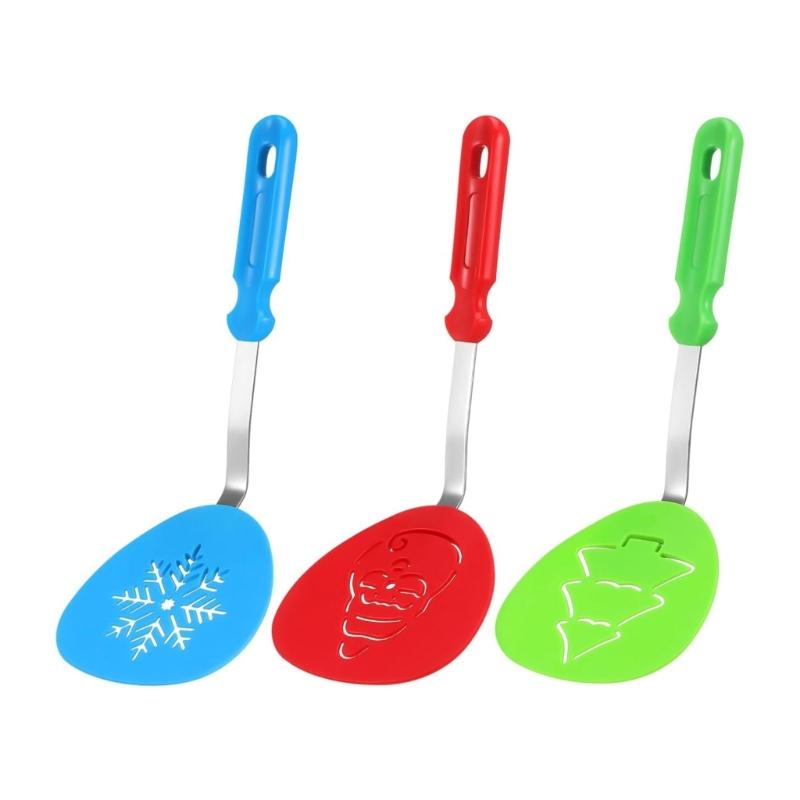 

3Pcs Holiday Food Turners Gentle Spatulas for Frying and Flipping Kind on Cookware strong Kitchen Utensils 1