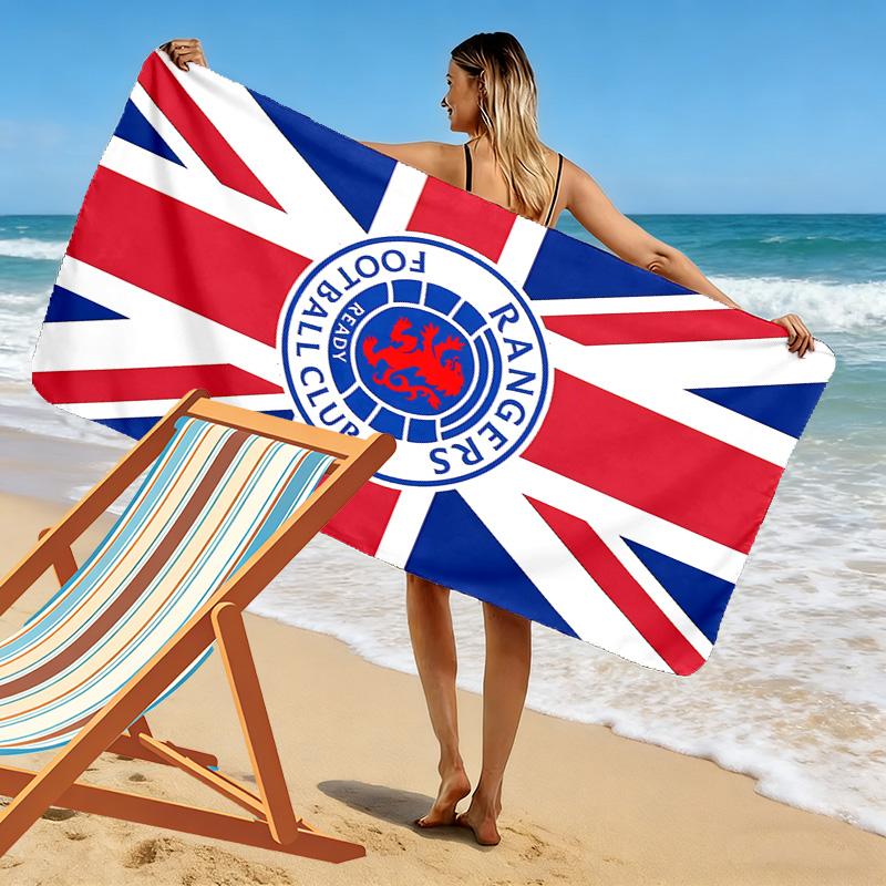 Rangers F.C. Druck Strandtuch, Großes Weiches Schnelltrocknendes Handtuch für Strand Camping Schwimmen