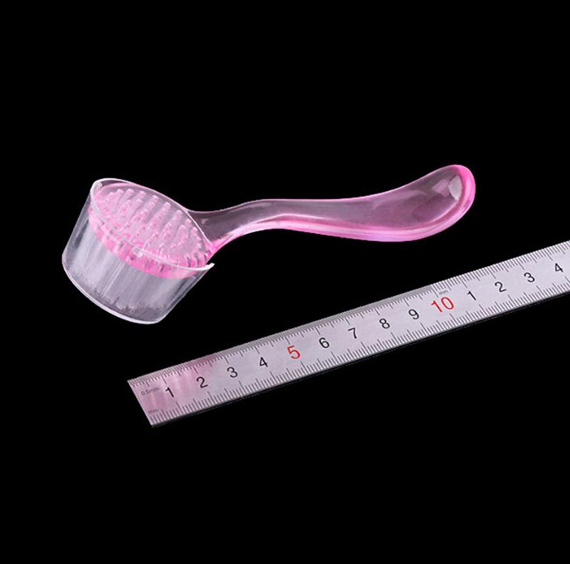 1X Handheld Round Head Washing Brush Nail Art Uv Gel Dust Clean Brush Cap Tools