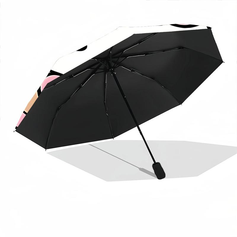 1pc Hello Kitty Automatic Folding Umbrella - Portable Tri-Fold Design with 8-Bone Iron Frame, Perfect for Outdoor Use, Festive Gifts, Travel, Daily Us