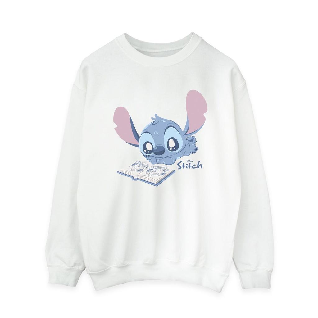 Lilo & Stitch Womens/Ladies Reading Lying Down Sweatshirt
